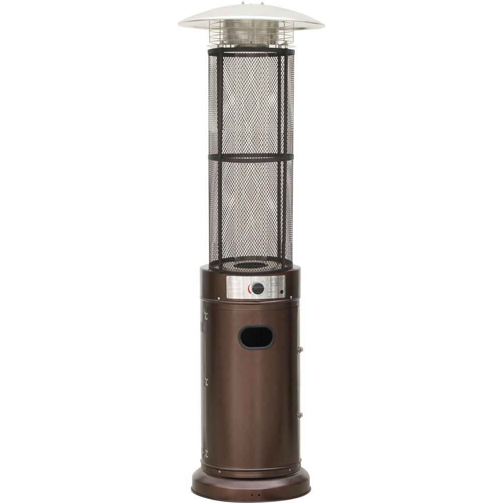 Cambridge 6 Ft 34000 Btu Bronze Cylinder Propane Patio Heater With Glass Flame Display Ccl031 Br The Home Depot