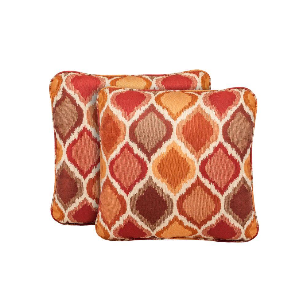 Brown Jordan Marquis Empire Chili Outdoor Throw Pillow (2Pack)M12110