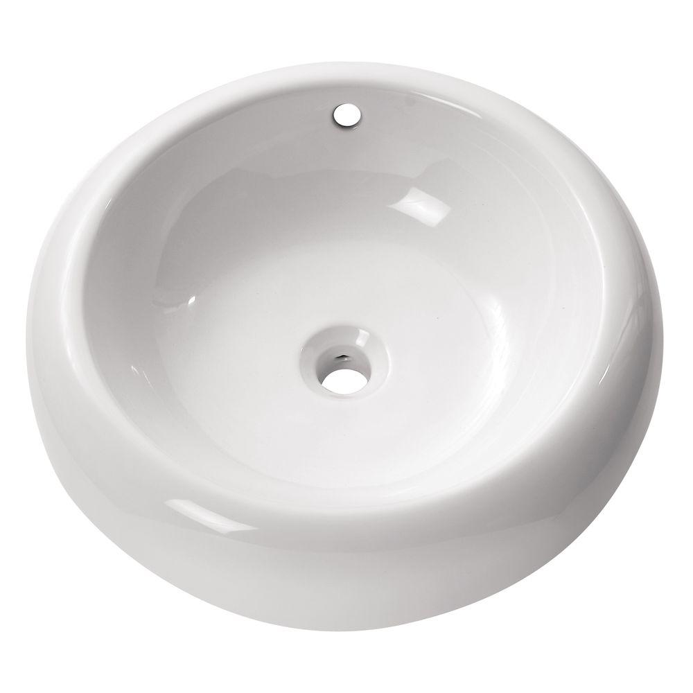 KOHLER Vox Round Above Counter Vitreous China Bathroom Sink in White
