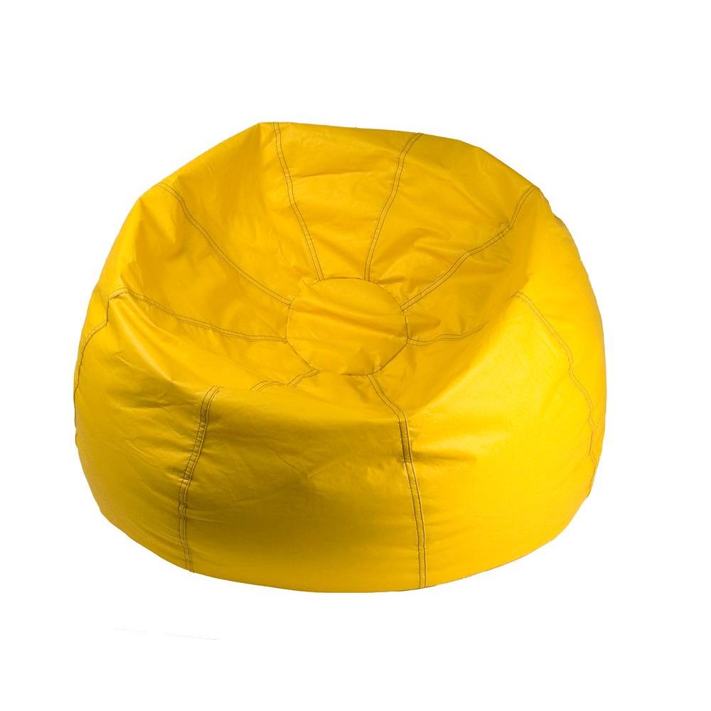 Ace Casual Furniture Yellow Vinyl Bean Bag1321601 The Home Depot