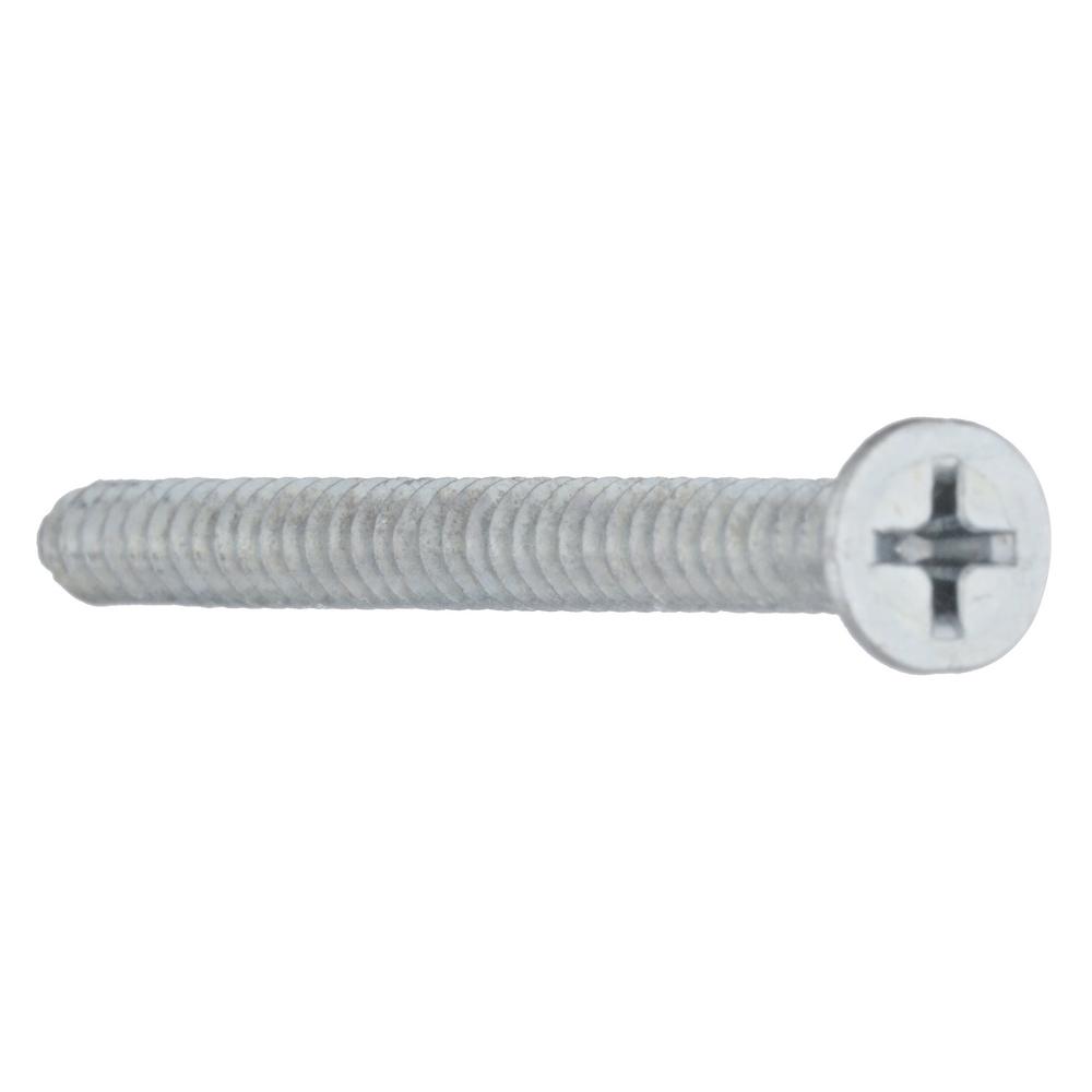 Self-Tapping Sheet Metal Screws TypeAB Flat Phillips Drive 2000 pcs Steel #10 X 2 Zinc Plated and Baked