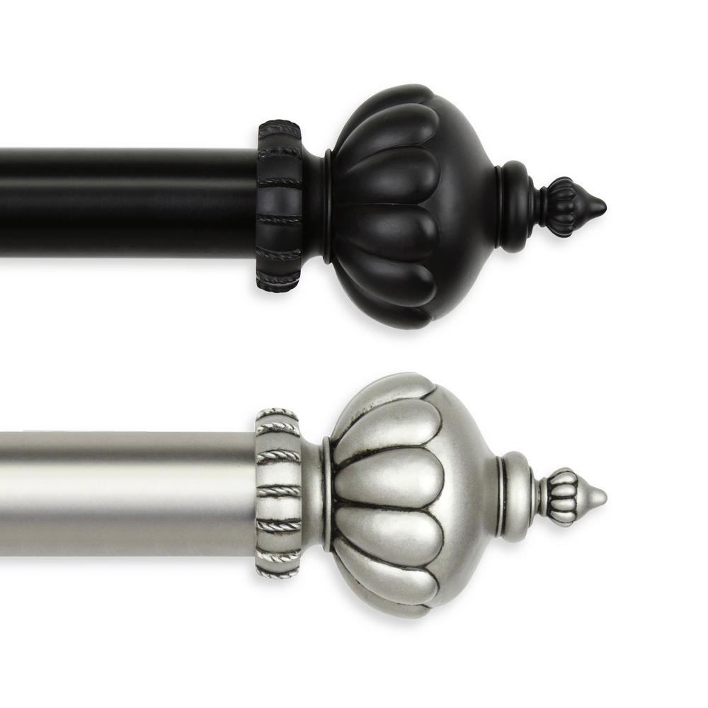 Art Decor Tama 8 ft. NonTelescoping Curtain Rod in Distressed Wood