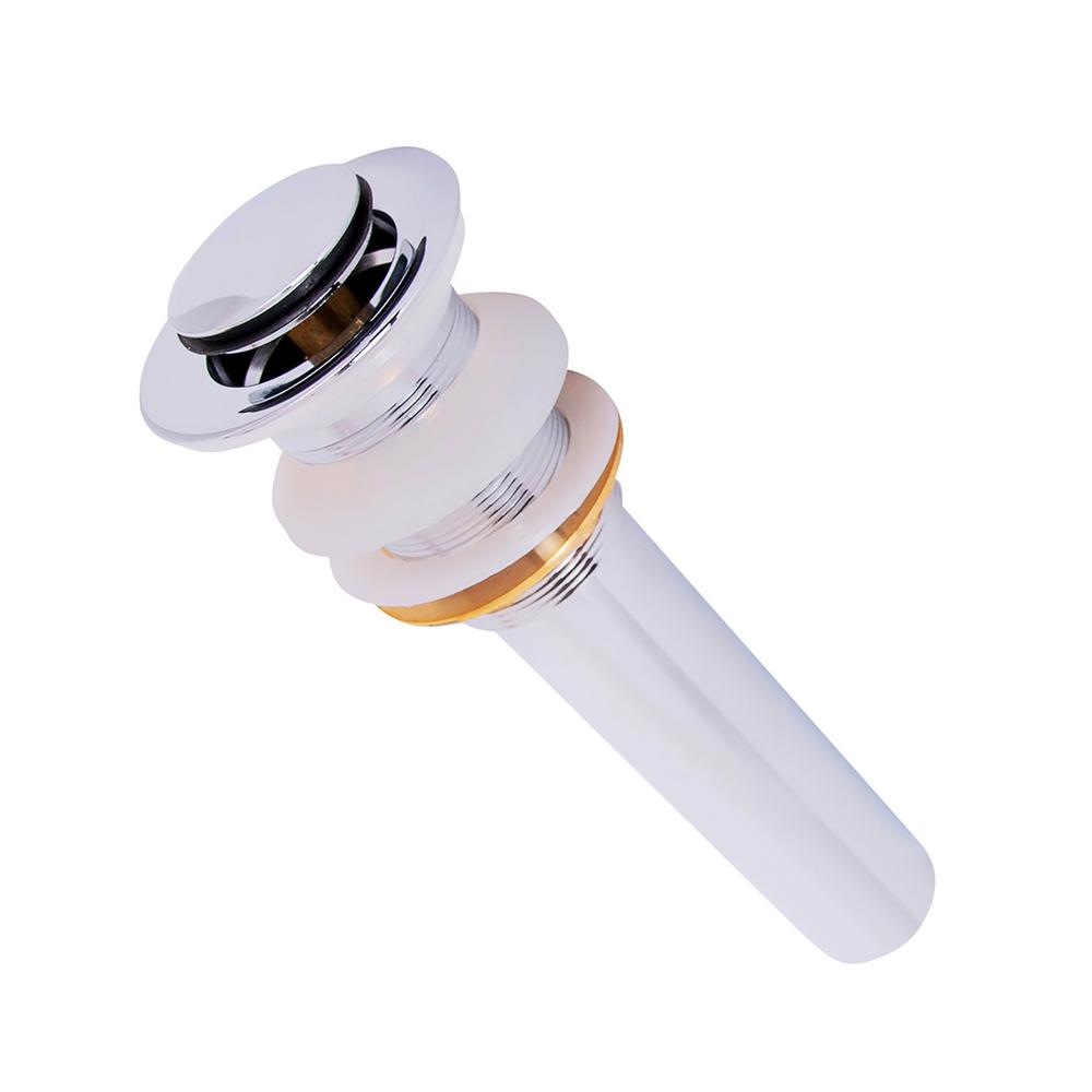 The Plumber S Choice 1 5 8 In Bathroom Faucet Universal One Touch Vessel Vanity Sink Pop Up Drain Stopper Without Overflow Chrome