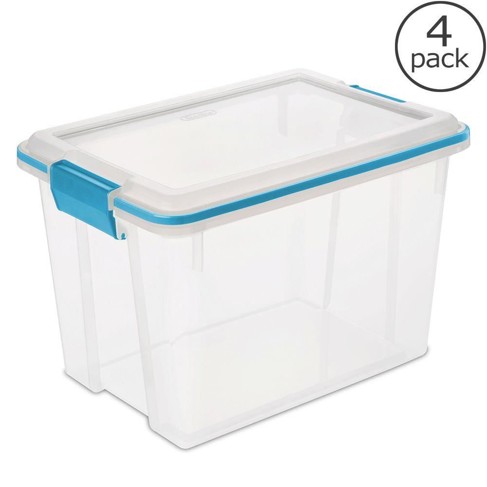 Sterilite 20Qt. Gasket Box (4Pack)19324306 The Home Depot