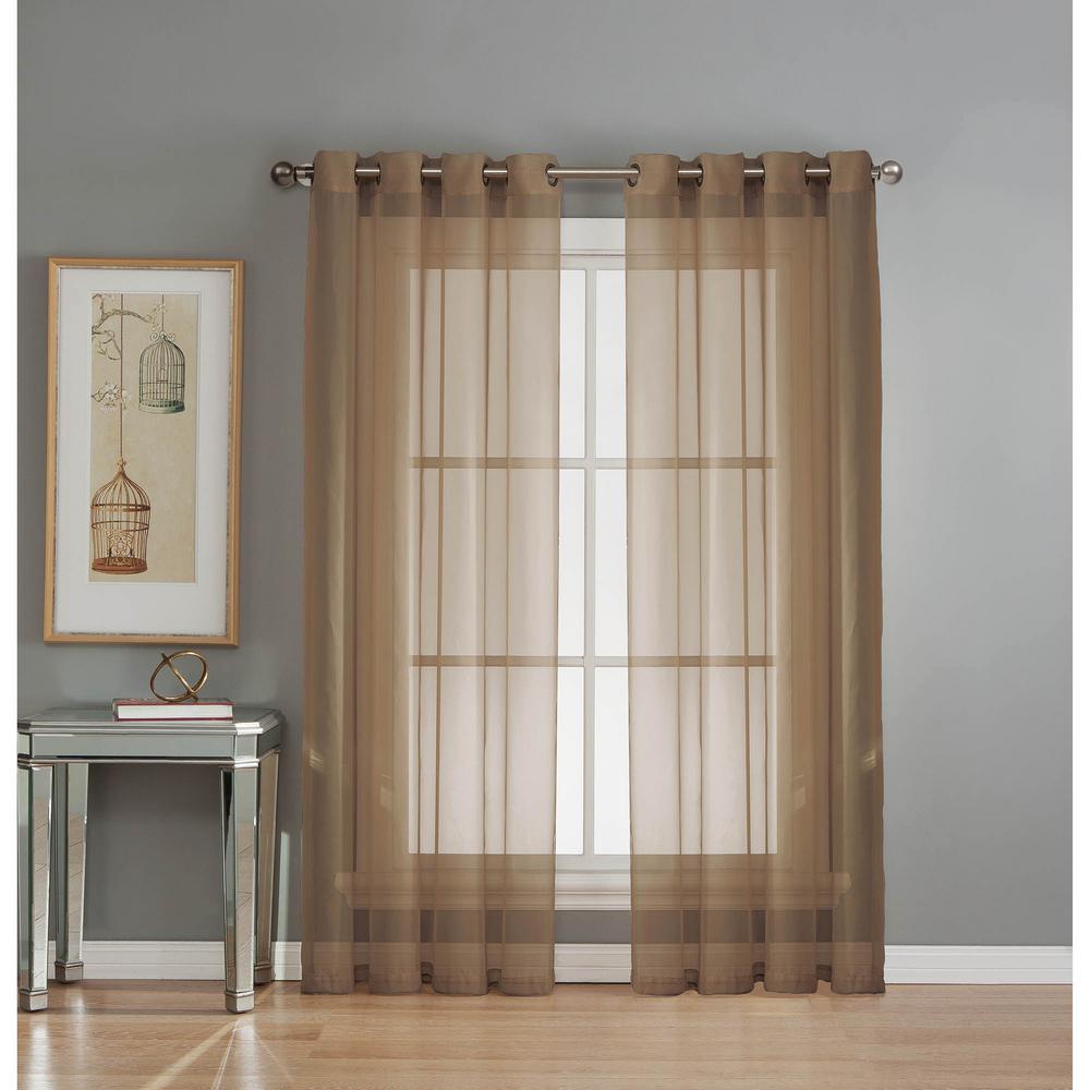Window Elements Sheer Diamond Sheer 56 In W X 90 In L Grommet