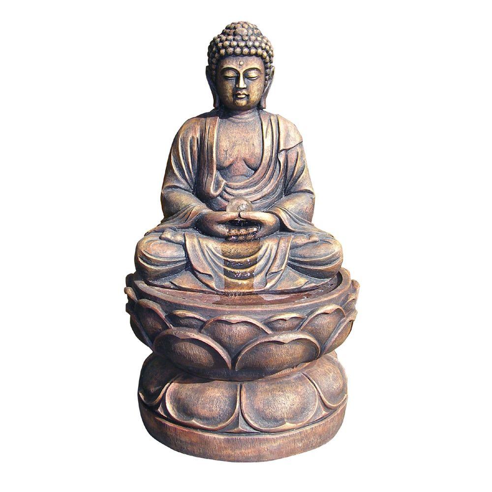 ORE International 29 in. Large Buddha Fountain-RD-WXF00319 - The Home Depot