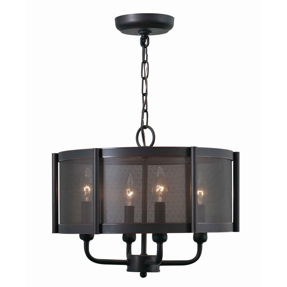 UPC 897821005297 product image for World Imports Xena Collection 4-Light Euro Bronze Indoor Chandelier | upcitemdb.com
