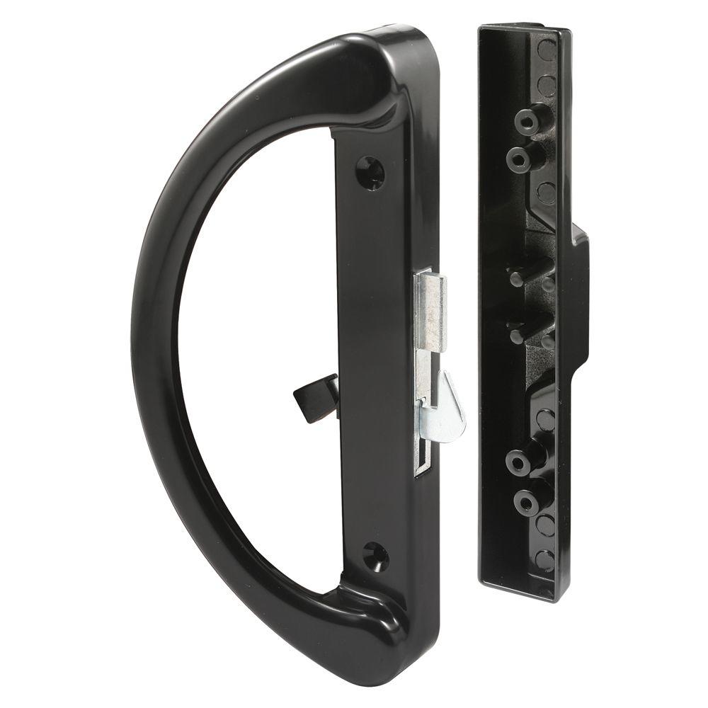 Prime Line Hook Latch Black Sliding Door Handle C 1252 The Home Depot   Prime Line Frame Corners Operators Accessories C 1252 64 1000 