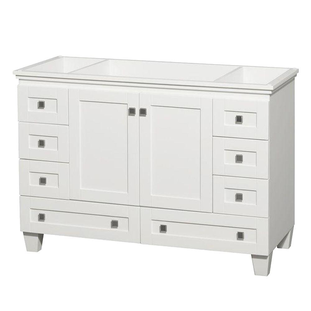 48 Inch Vanities Wyndham Collection Without Tops Acclaim 48 In Vanity Cabinet Only White