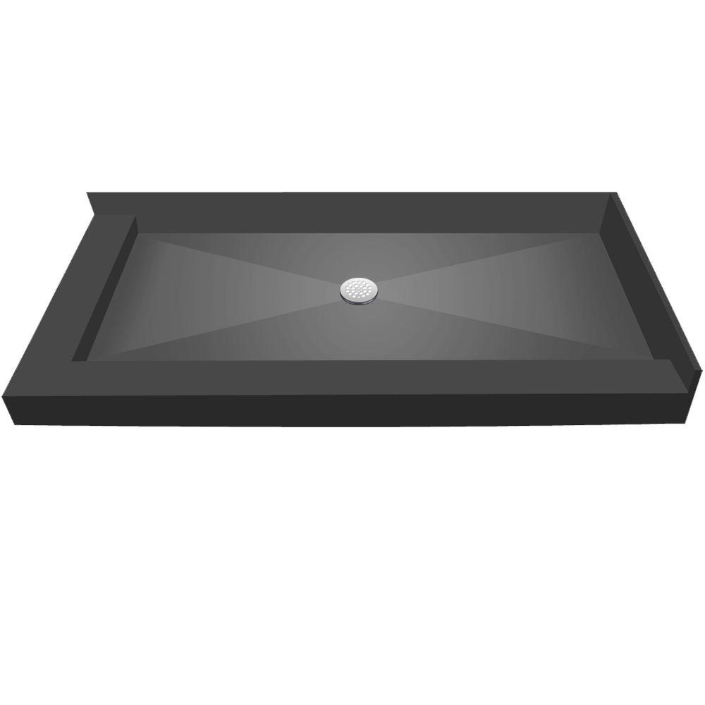 Redi Base 34 in. x 60 in. Double Threshold Shower Base with Center