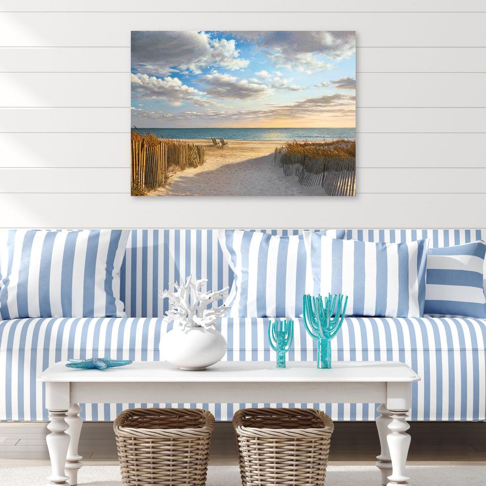 Courtside Market Sunset Beach Gallery Wrapped Canvas Wall Art 36 In X 24 In Pol290 24x36 The Home Depot