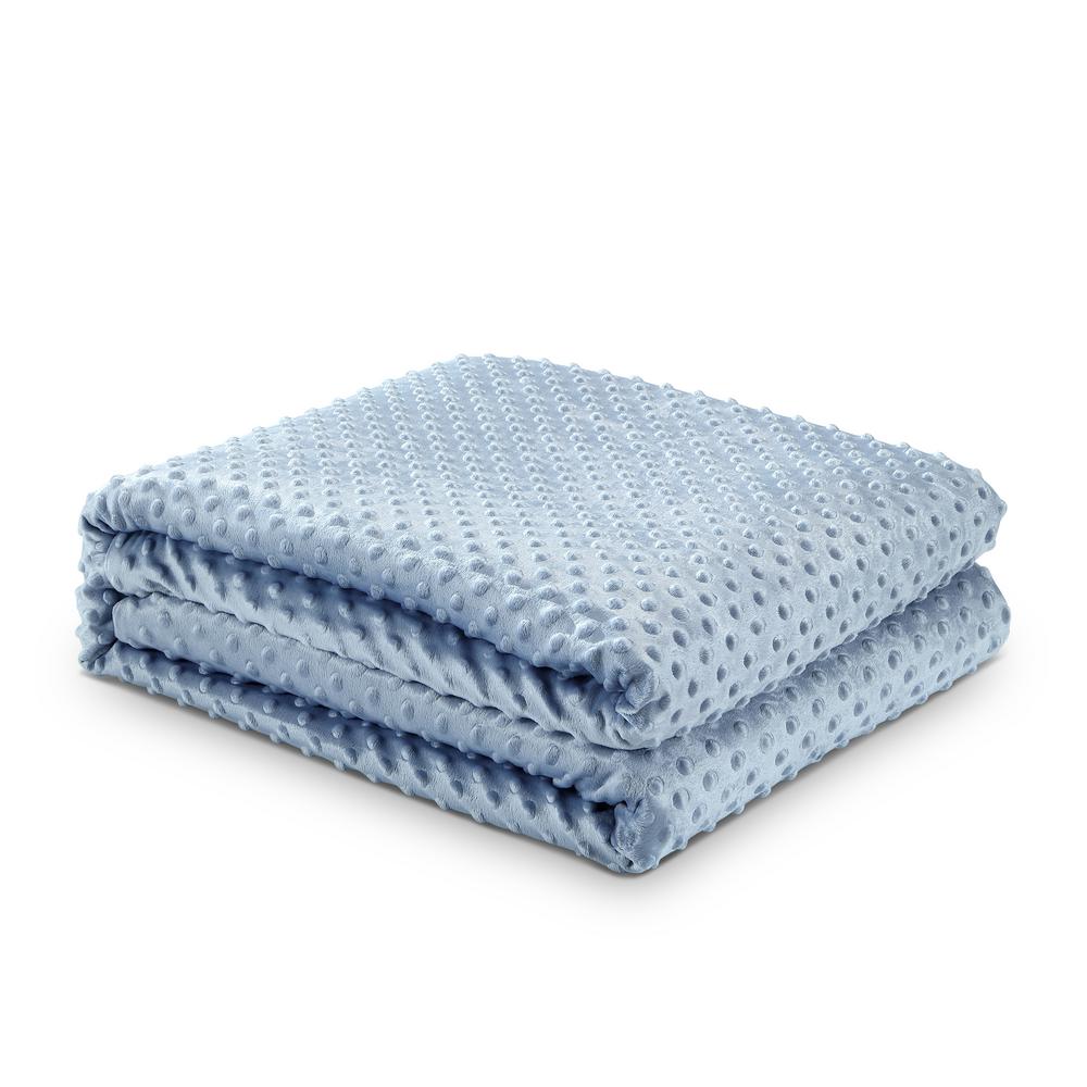 Unbranded Eshe Light Blue Weighted Blanket 8 lbs. 48 in. x 72 in.B170208LBTHD The Home Depot