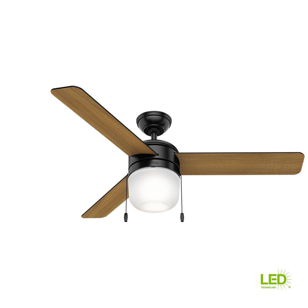 Hunter Acumen 52 In Led Indoor Matte Black Ceiling Fan With Light Kit