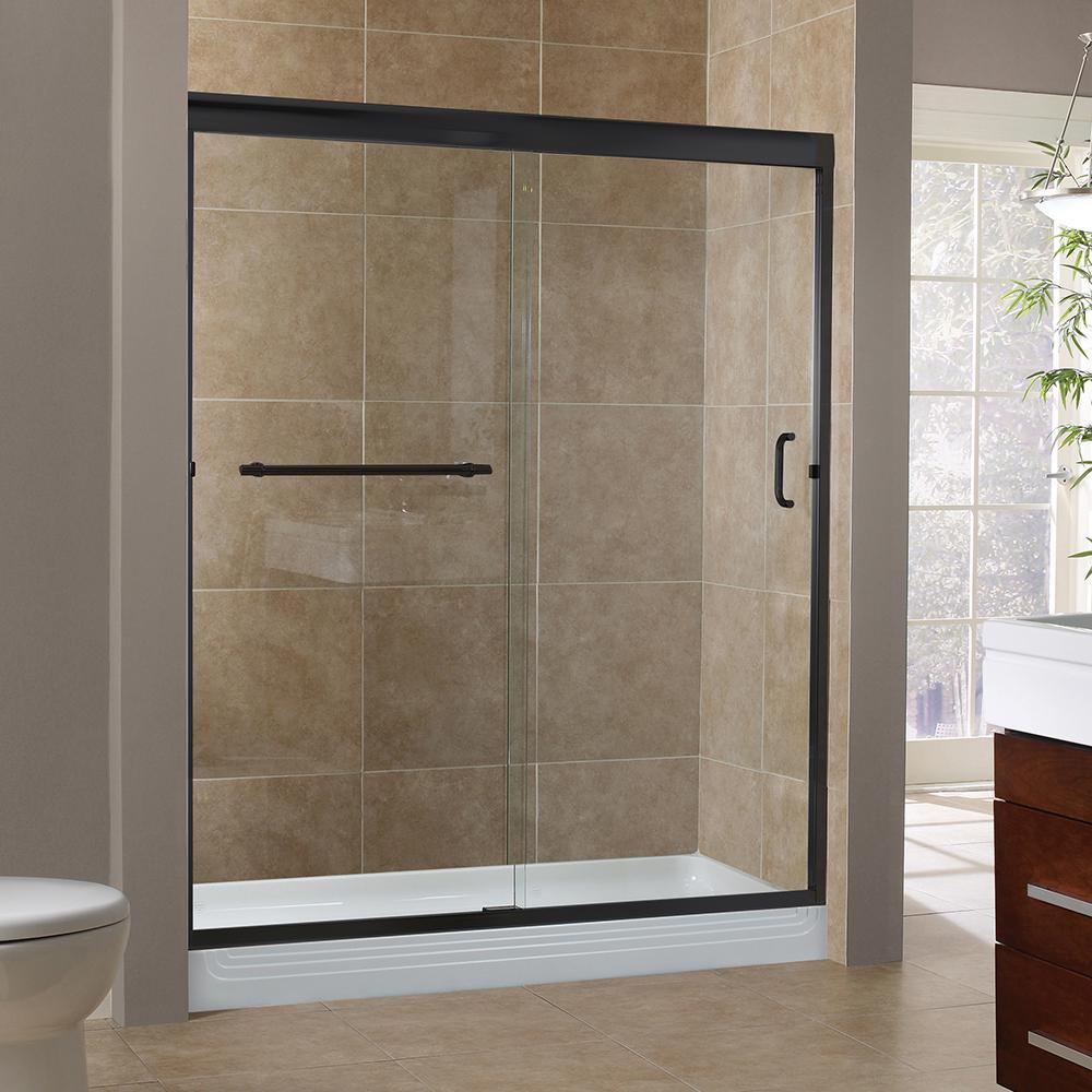 Foremost Marina 60 In X 76 In H Semi Framed Sliding Shower Door