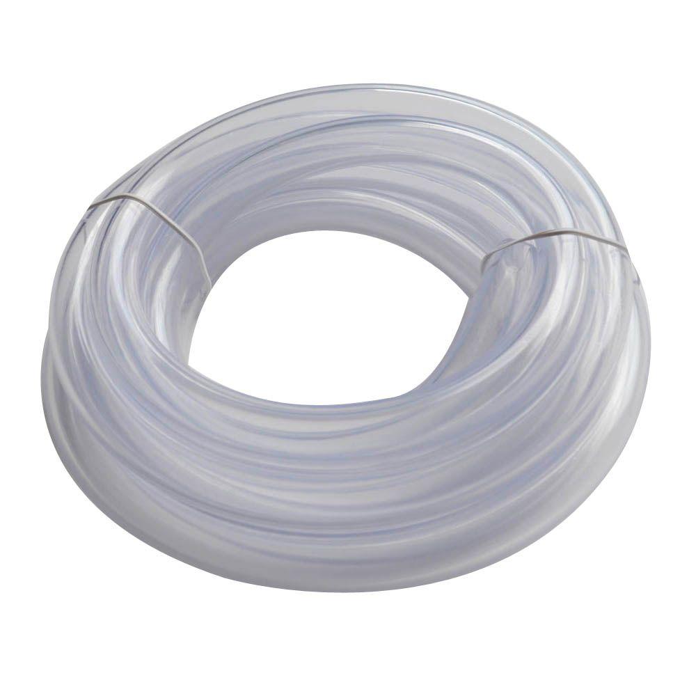 Everbilt 3/4 in. O.D. x 1/2 in. I.D. x 10 ft. PVC Clear Vinyl Tube Clear Flexible Plastic Tubing Home Depot