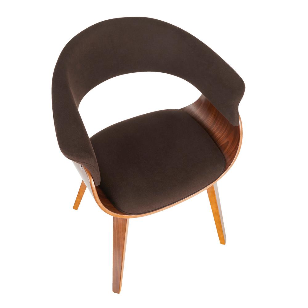 Lumisource Vintage Mod Walnut And Espresso Dining Accent Chair Ch Lumisource Vintage Mod Walnut And