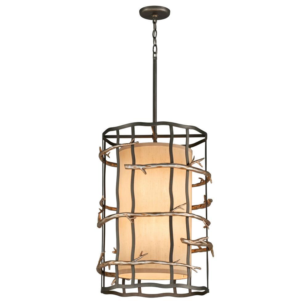 Troy Lighting Adirondack 6 Light Graphite And Silver Leaf Pendant Troy Lighting Adirondack 6 Light Graphite And Silver Leaf Pendant