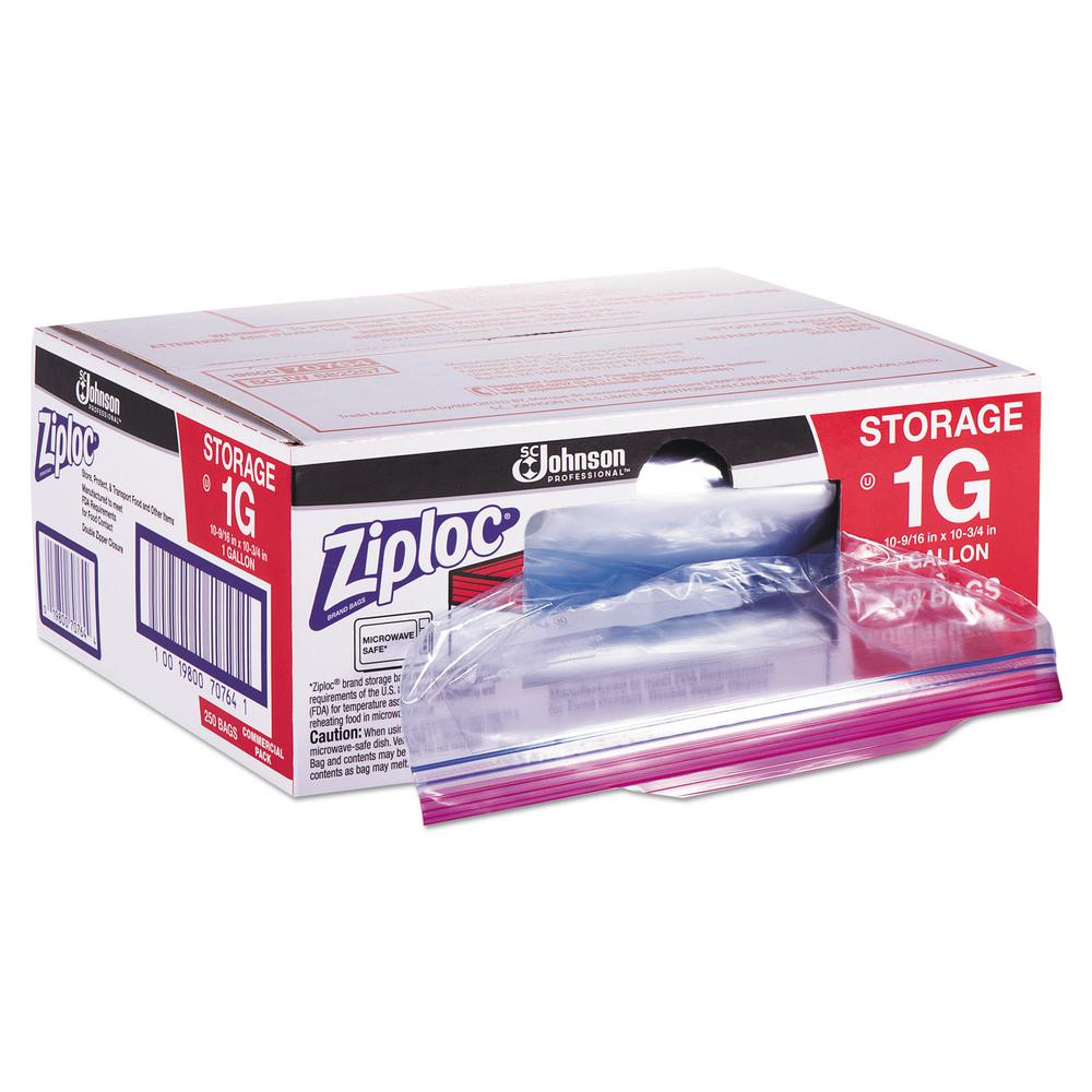Ziploc Commercial Foodservice Storage Bags 1 Gal 75 Mil 10 9 16 In X 3 4 Write On Panel 250 Per Case