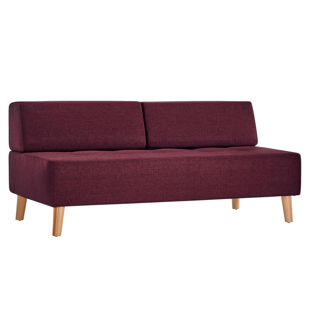 Homesullivan Koenig Merlot Linen Loveseat 40951tb 3ls2p The Home Depot Homesullivan Koenig Merlot Linen Loveseat