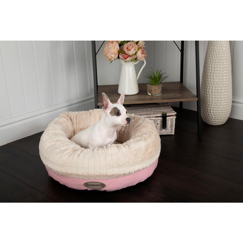 pink orthopedic dog bed