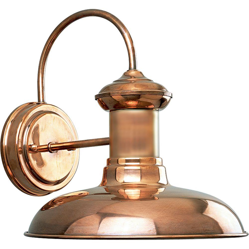 Progress Lighting Brookside Collection 1 Light Copper 10 75 In Outdoor Wall Lantern Sconce Progress Lighting Brookside Collection 1 Light Copper 10 75 In Outdoor Wall Lantern Sconce