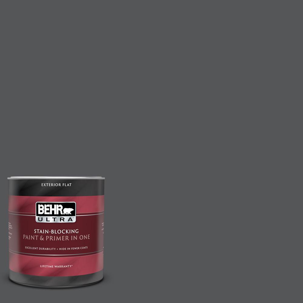 BEHR ULTRA 1 qt. #PPU24-22 Shadow Mountain Flat Exterior Paint and ...