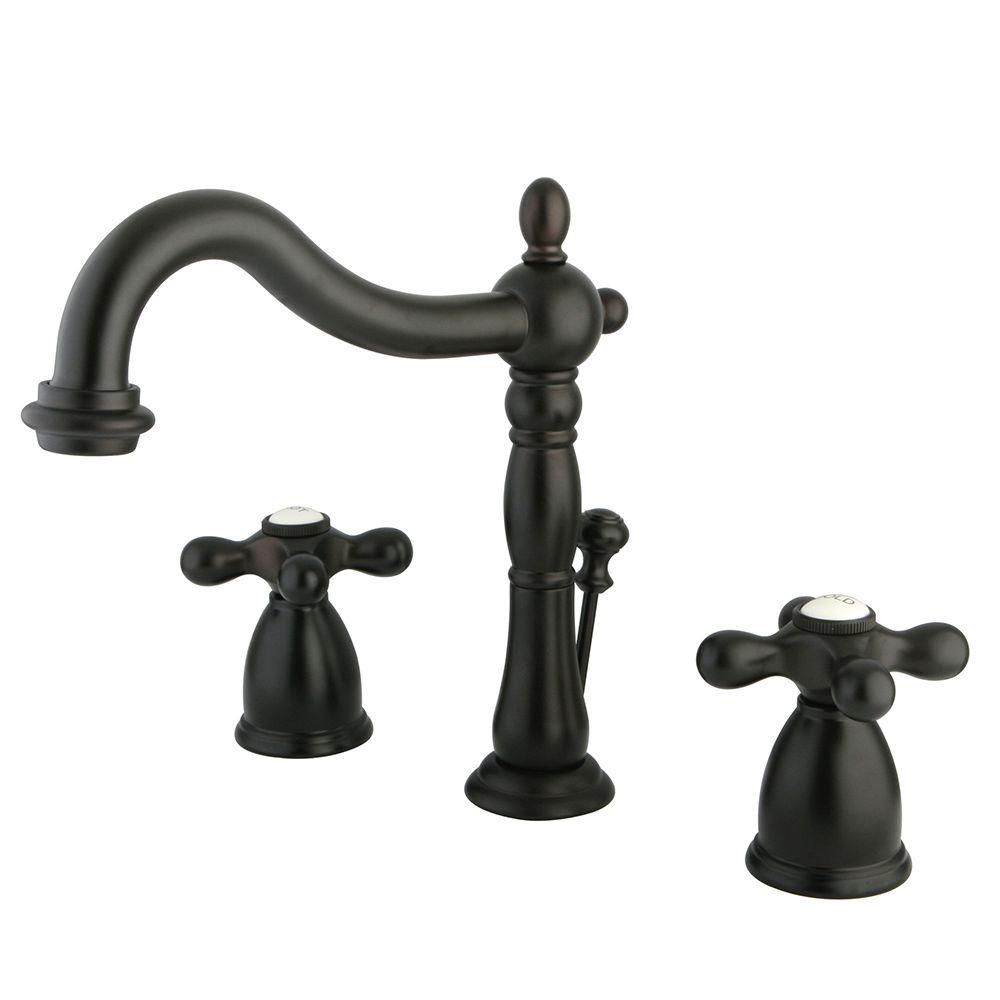 Kingston Brass Victorian 8 In Widespread 2 Handle Bathroom Faucet In Oil Rubbed Bronze