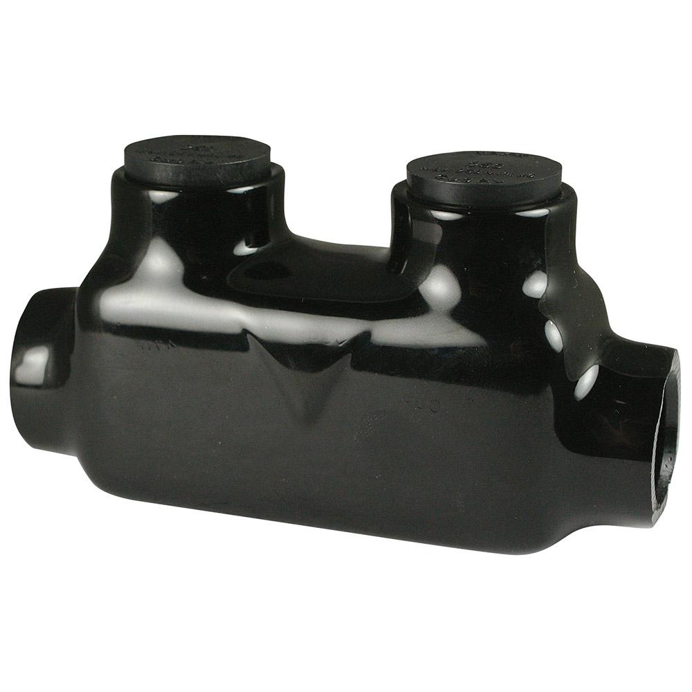 2//0-1 AWG Inline Splice Connector Insulated Black