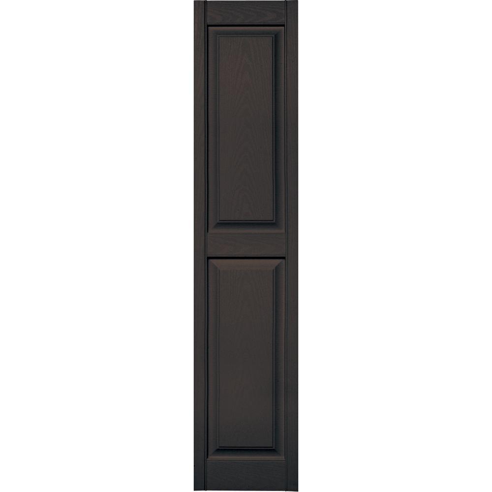 Builders Edge 15 in. x 71 in. Raised Panel Vinyl Exterior Shutters ... Builders Edge 15 in. x 71 in. Raised Panel Vinyl Exterior Shutters ...