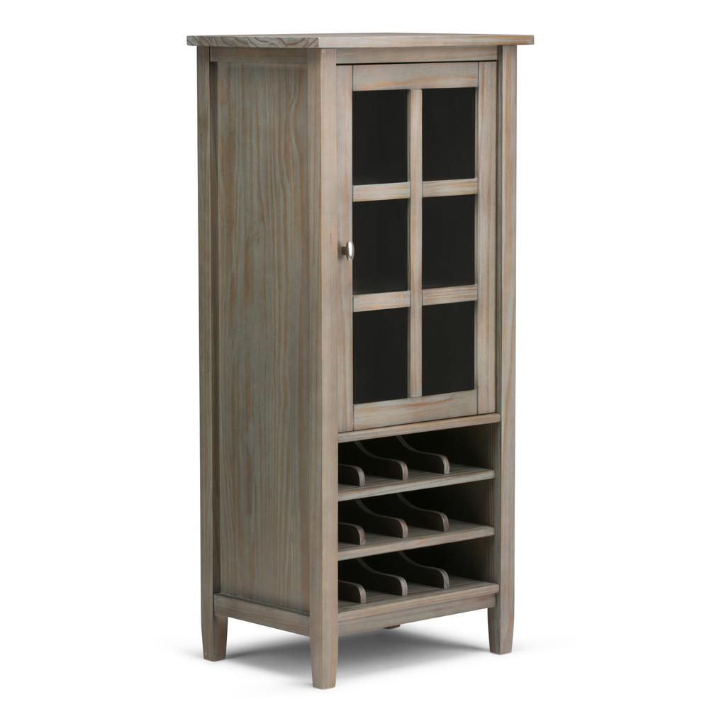 Simpli Home Warm Shaker 12 Bottle Solid Wood 23 In Wide Rustic High Product Furniture Type