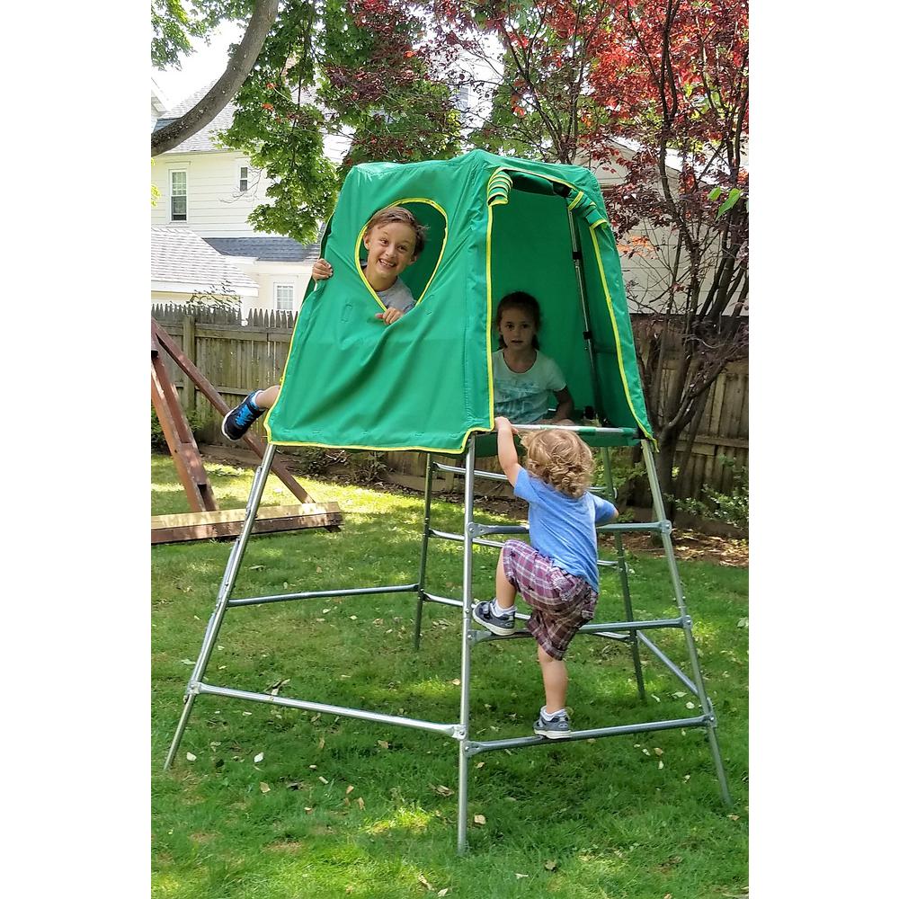 tp toys explorer 2 platform & tent climbing set jungle gym