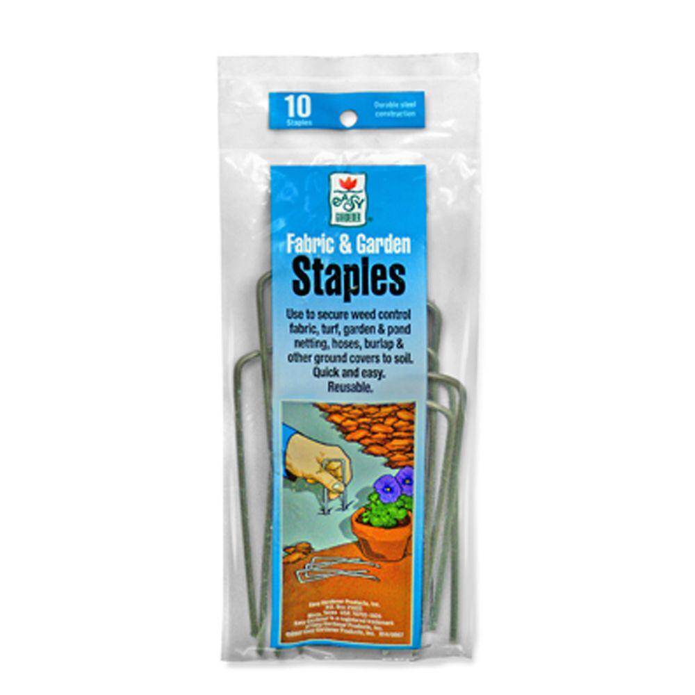 Fabric Stake Landscape Landscaping The Home Depot Weed Barrier Landscape Fabric Garden Staples 10 Pack
