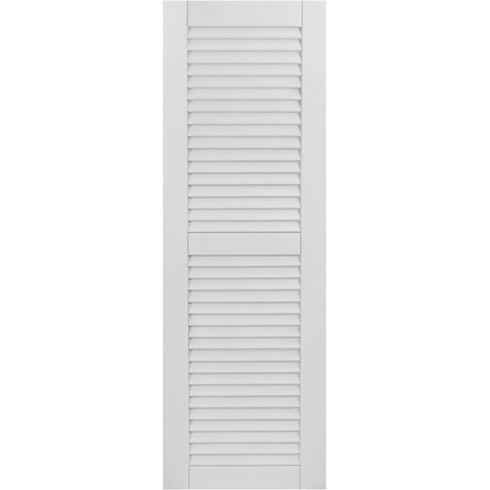 18 In X 48 Exterior Composite Wood Louvered Shutters Pair Primed 18 In X 48 Exterior Composite Wood Louvered Shutters Pair Primed