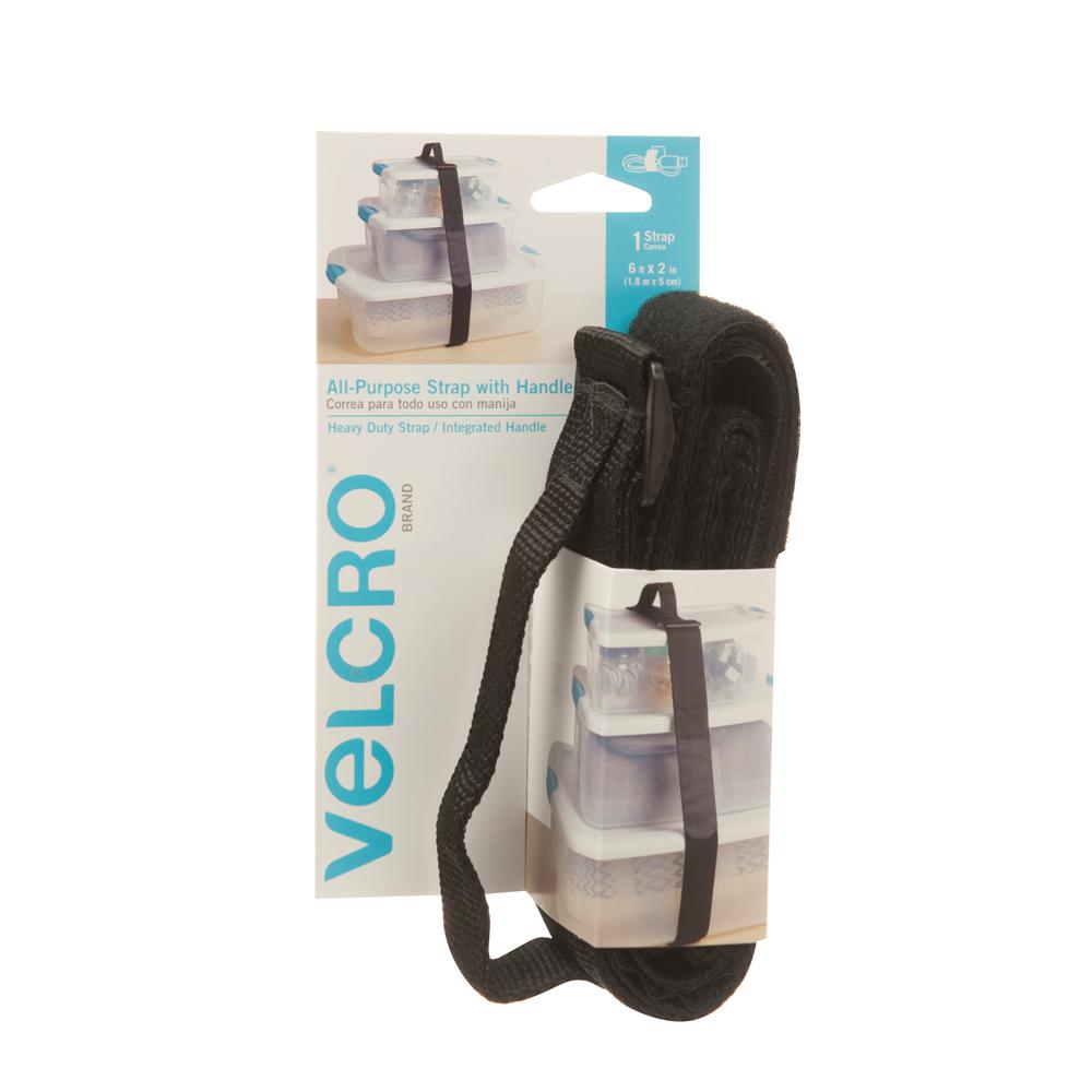 VELCRO Brand 6 ft. x 2 in. All Purpose Strap with Handle Black90482