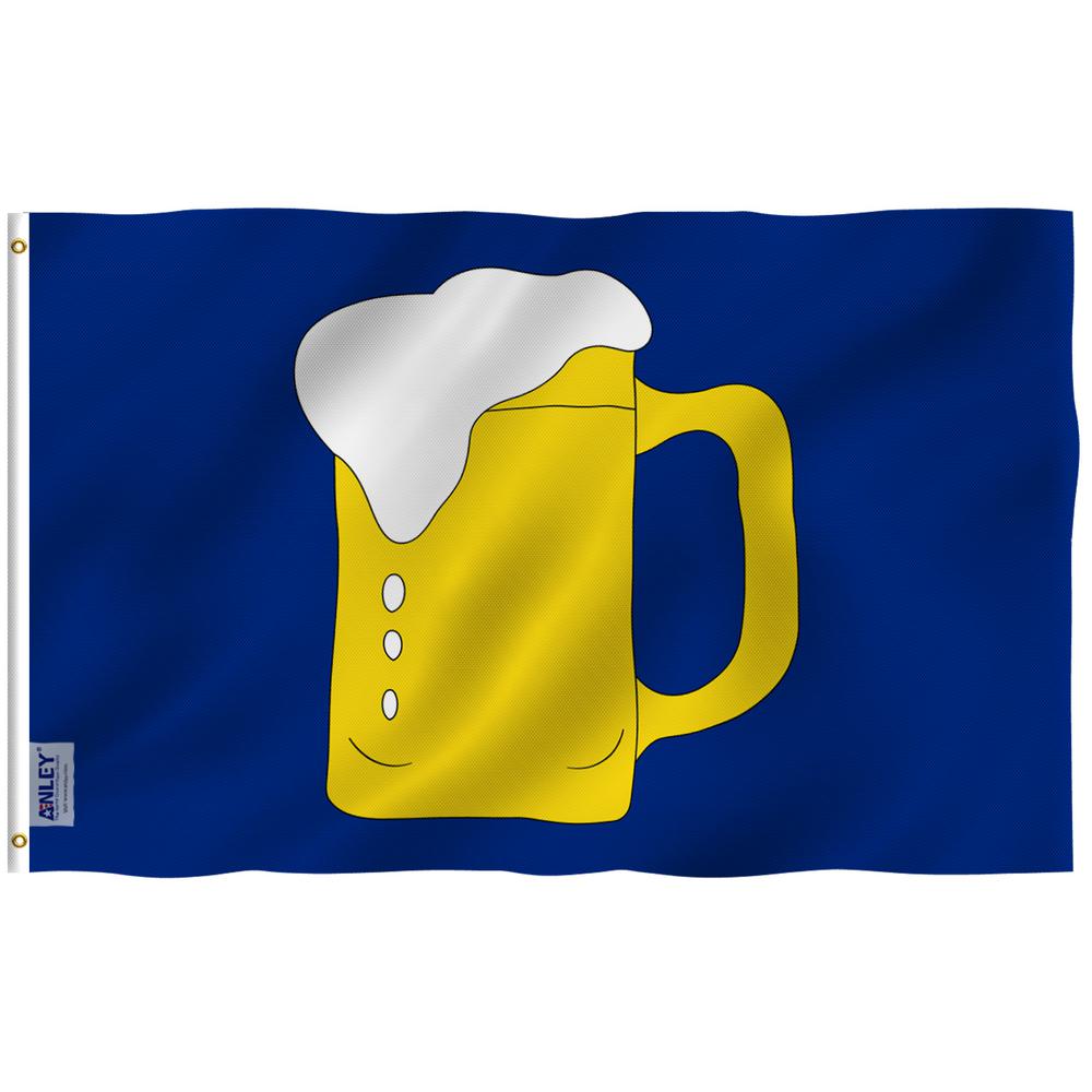 Anley Fly Breeze 3 Ft X 5 Ft Polyester Beer Mug Flag 2 Sided