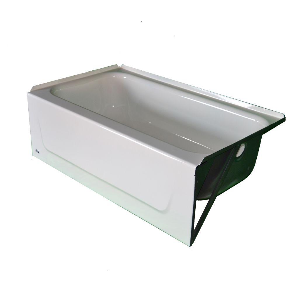 48 Inch Long Soaking Tubs That Will Make The Most Of Your Bathroom   White Bootz Industries Alcove Bathtubs 011 3378 00 64 1000 