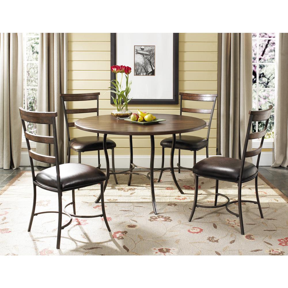 Hilale Furniture Cameron Dark Grey Metal Ladder Back Dining Chair Hilale Furniture Cameron Dark Grey Metal Ladder Back Dining Chair Set Of 2