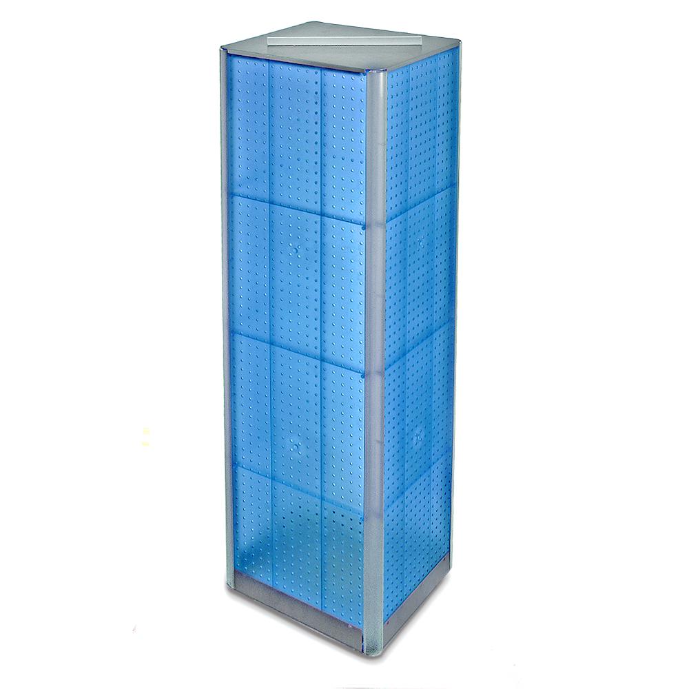 Azar Displays 60 in. H x 16 in. W Pegboard Tower in Blue Styrene700405