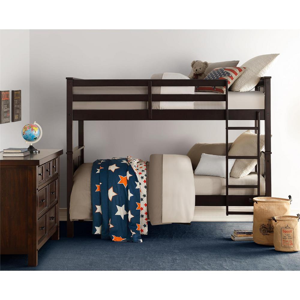Dorel Living Dylan Espresso Twin Bunk Bed Fa7519e The Home Depot Dorel Living Dylan Espresso Twin Bunk Bed