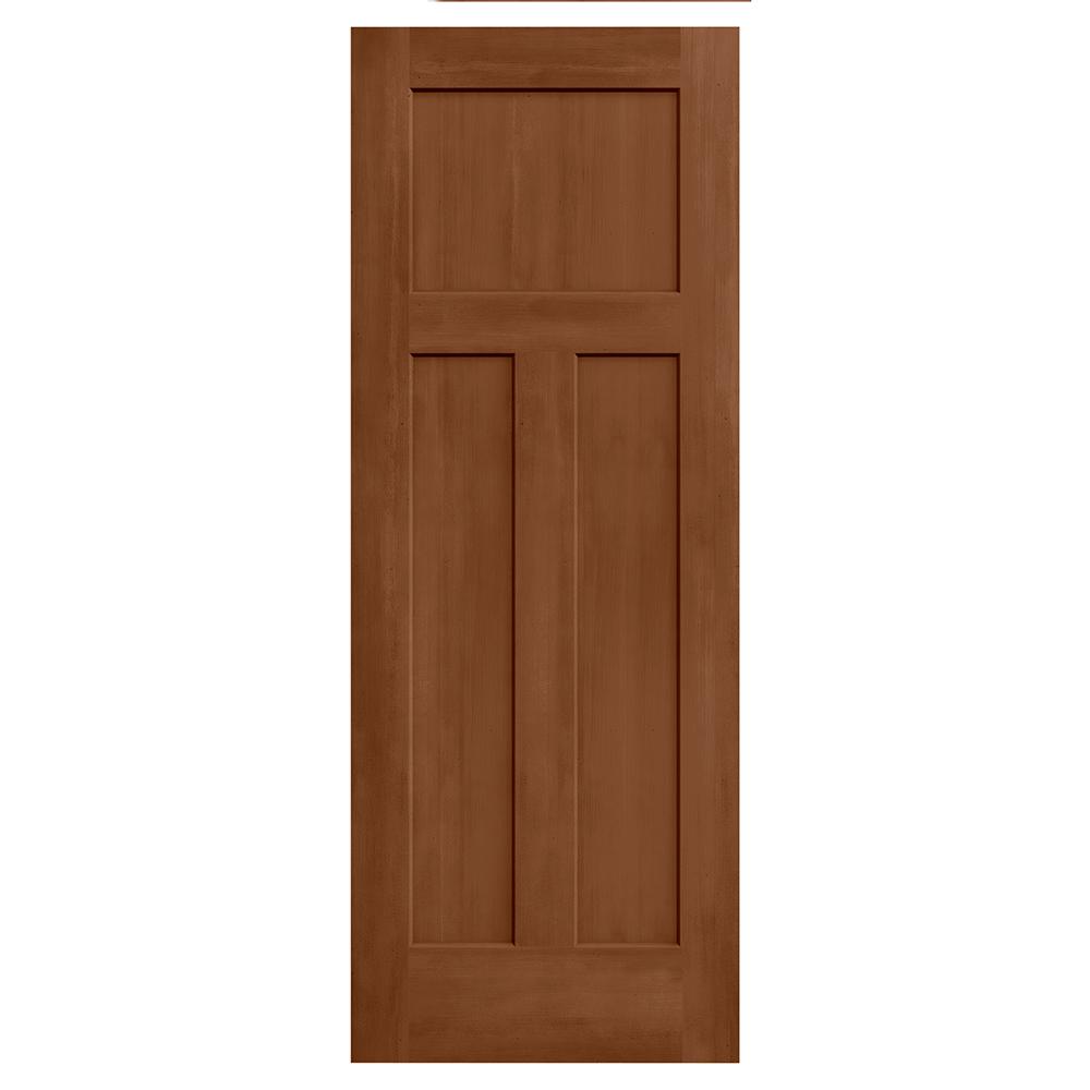 Jeld Wen 30 In X 80 In Craftsman Hazelnut Stain Molded Composite Mdf Interior Door Slab