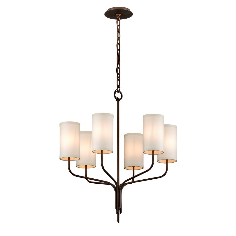 Troy Lighting Juniper 6 Light Bronze 25 5 In D Chandelier Troy Lighting Juniper 6 Light