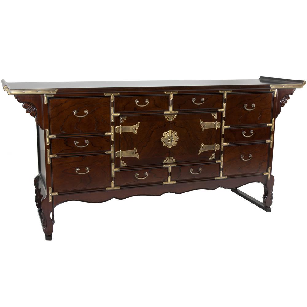 Oriental Furniture Oriental Furniture Walnut Korean Tansu Style