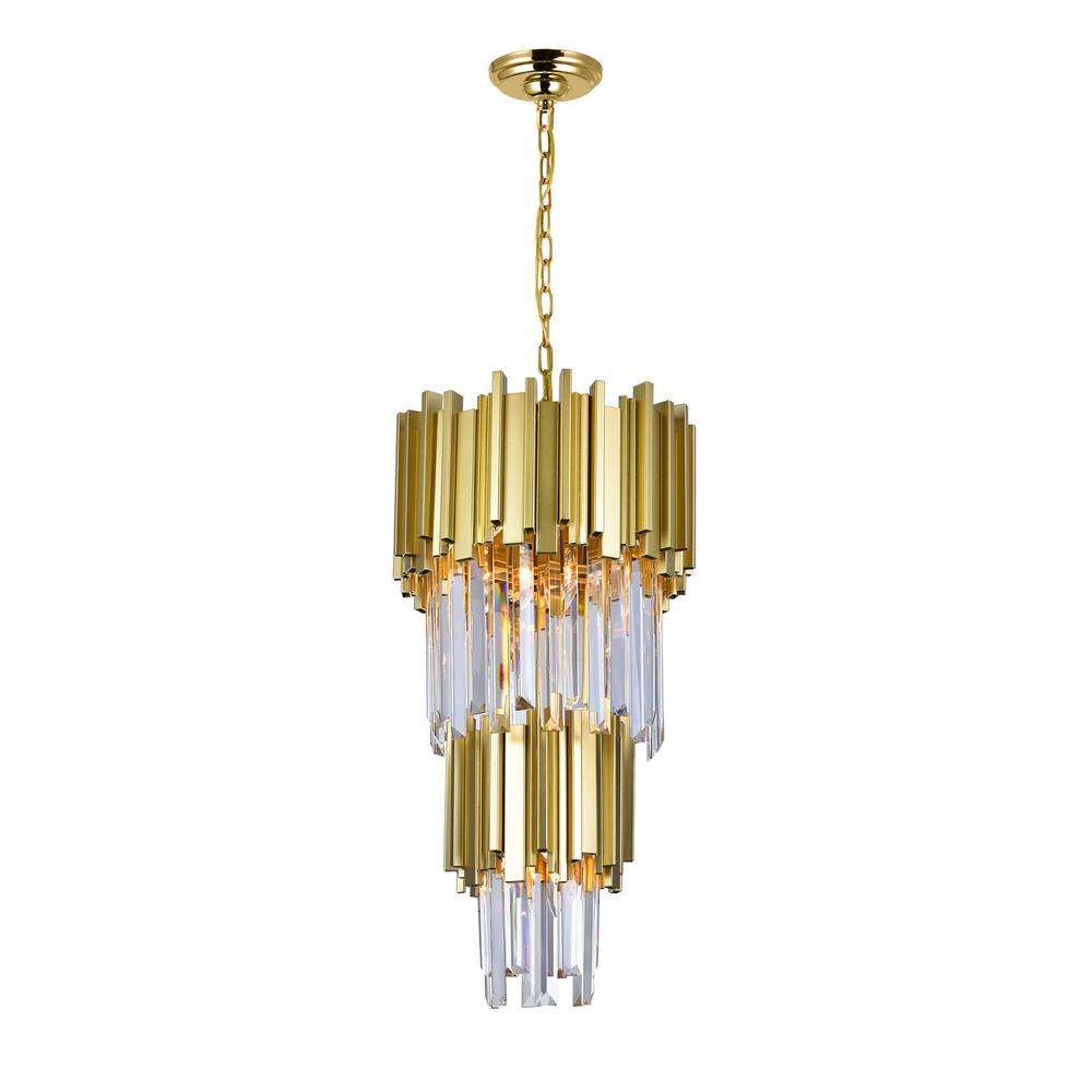 Cwi Lighting Deco 4 Light Medallion Gold Contemporary Chandelier Cwi Lighting Deco 4 Light Medallion Gold Contemporary Chandelier