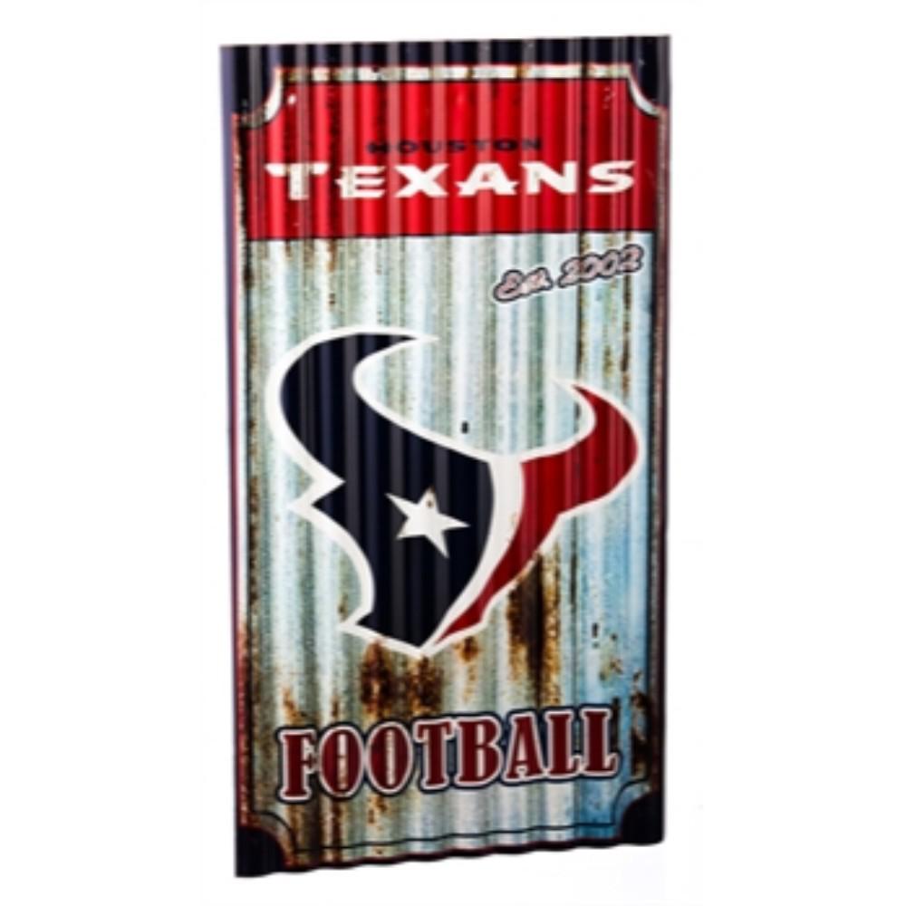 UPC 808412313509 product image for Team Sports America Houston Texans NFL Corrugated Metal Indoor/Outdoor Wall Art, | upcitemdb.com