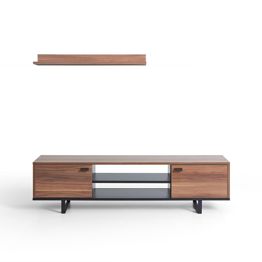 Sycamore Espresso and Black TV Stand HD99129 The Home Depot