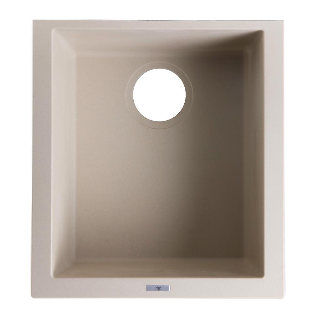 ALFI BRAND Undermount Granite Composite 16.13 in. Single Bowl Kitchen