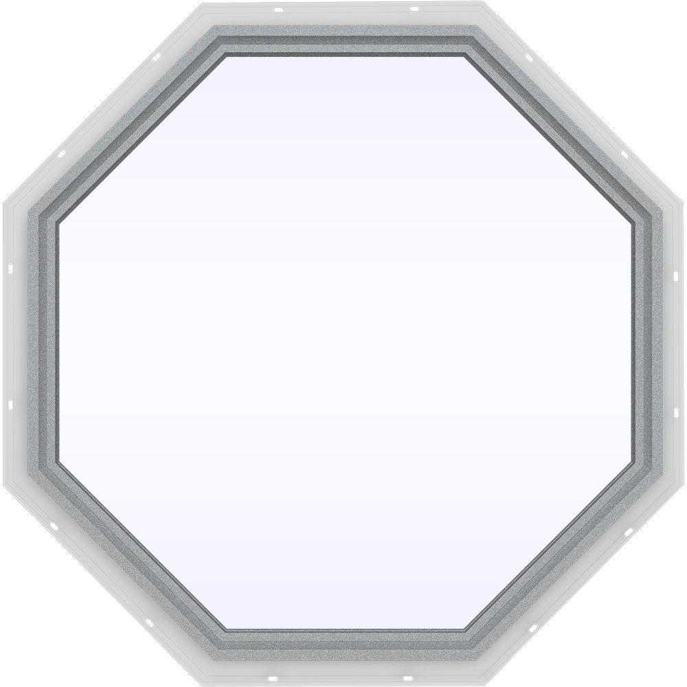 JELDWEN 47.5 in. x 47.5 in. V4500 Series Fixed Octagon Vinyl Window