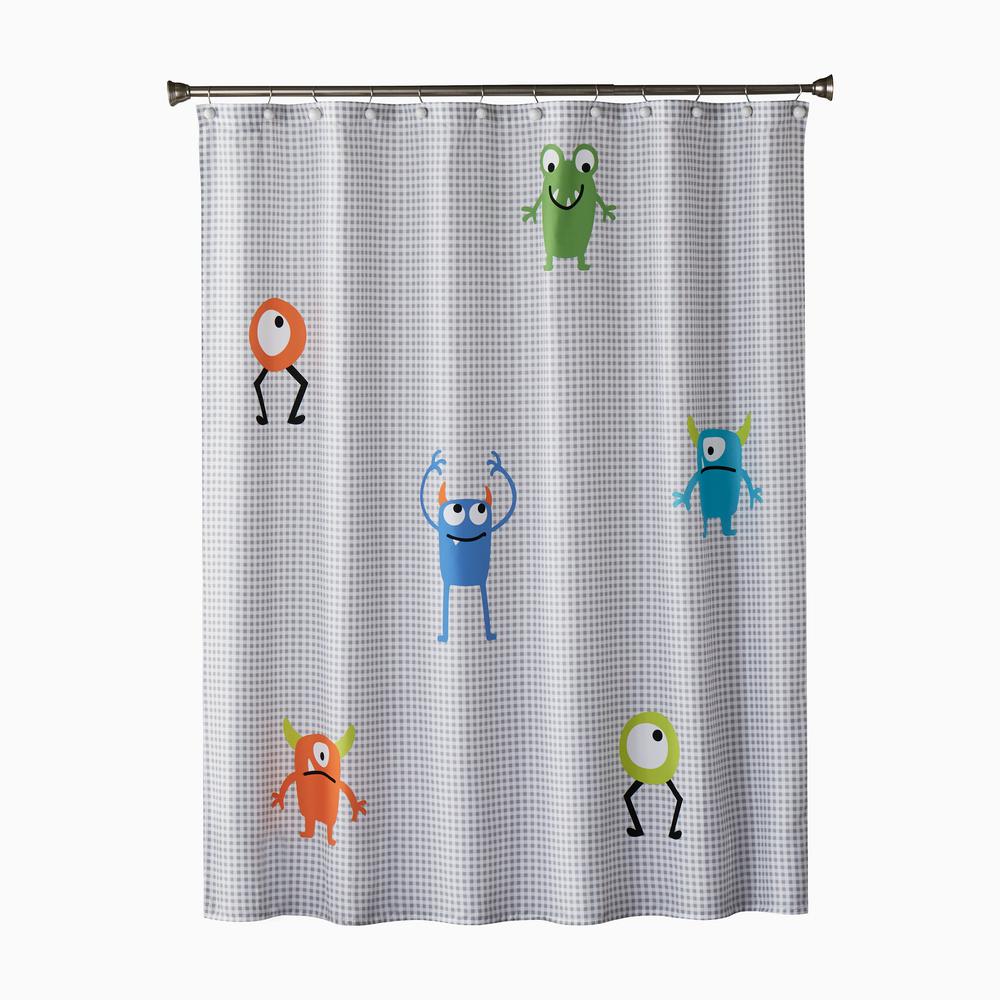 Monsters 72 In Multi Shower Curtain U2599500200001 The Home Depot
