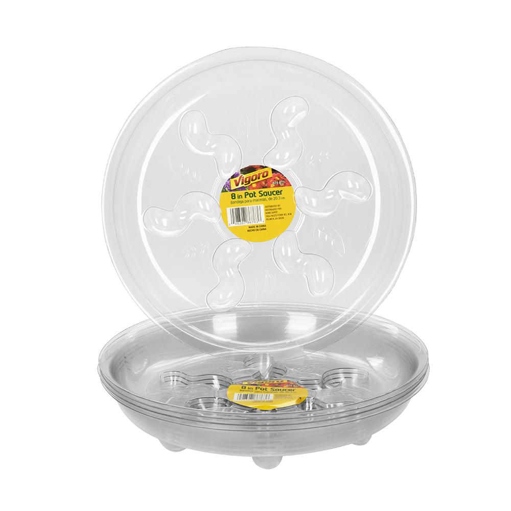 Vigoro 8 in. Plastic HeavyDuty Planter Saucer (5Pack)SP8VG5 The