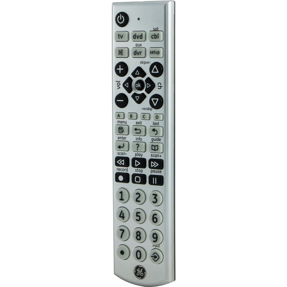 GE 4Device Remote Control Universal Silver34931 The Home Depot